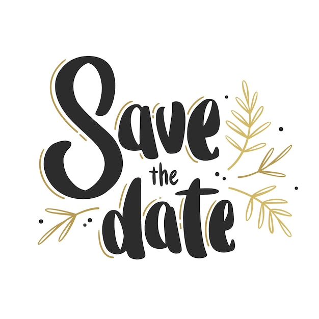 Save the date lettering