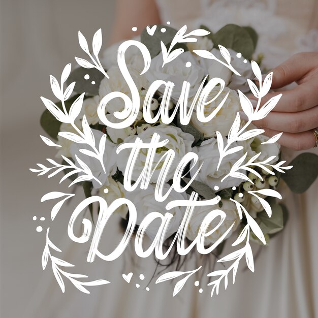 Save the date lettering