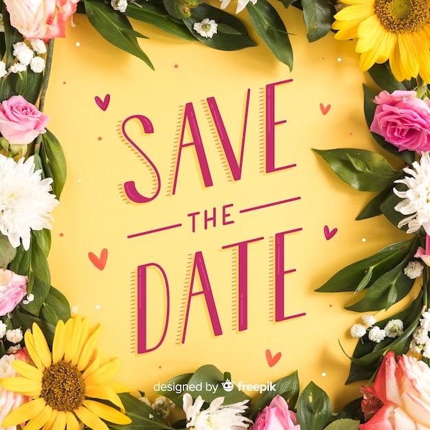 Save the date lettering