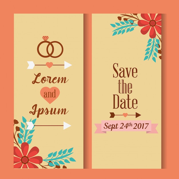 Save the date for wedding invitation cards