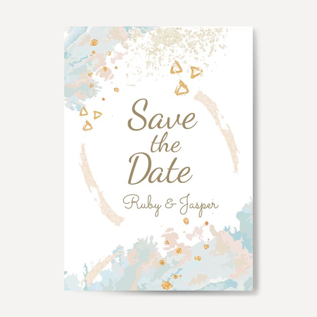 Save the date wedding invitation vector