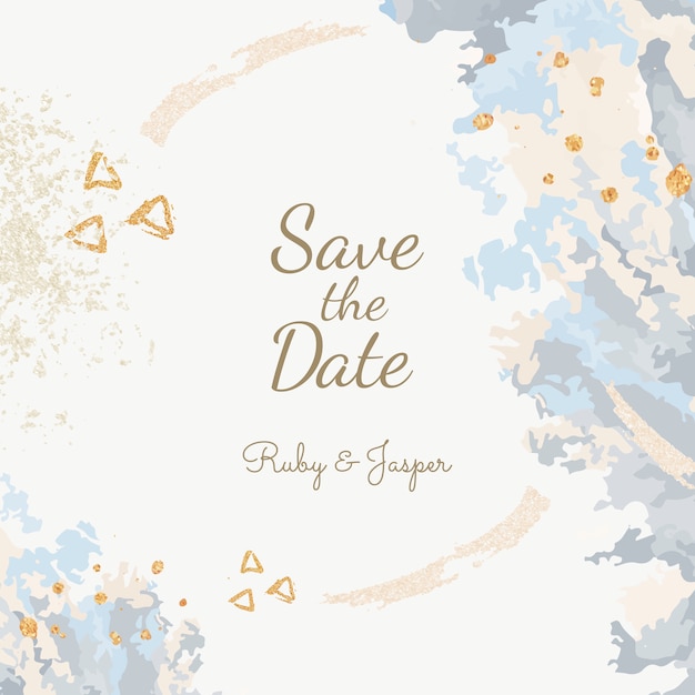 Save the date wedding invitation