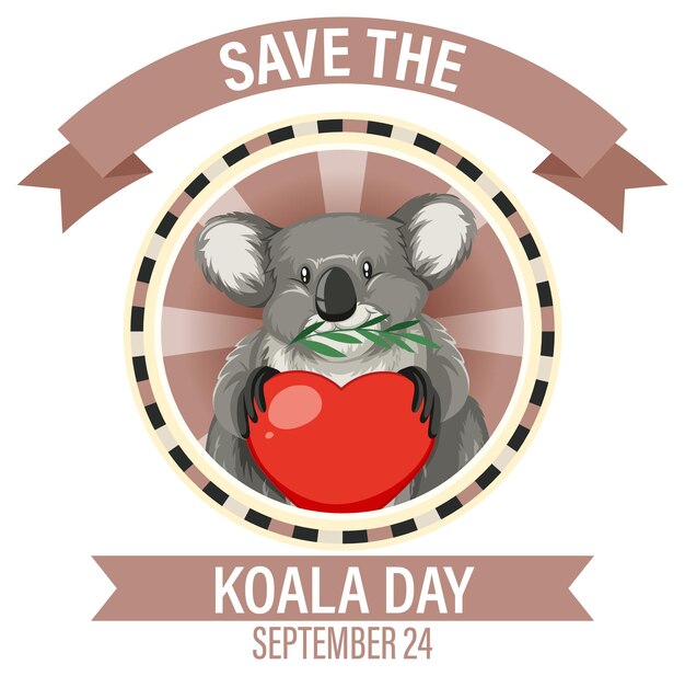 Save the koala day banner design