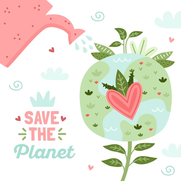 Save the planet concept