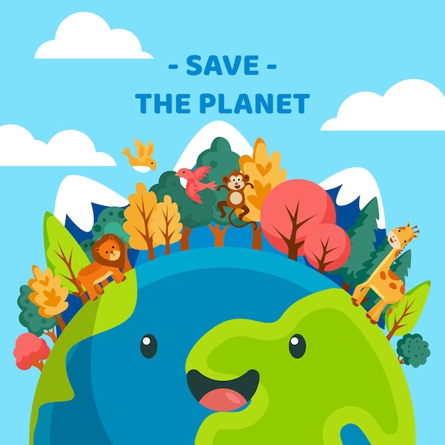 Save the planet concept