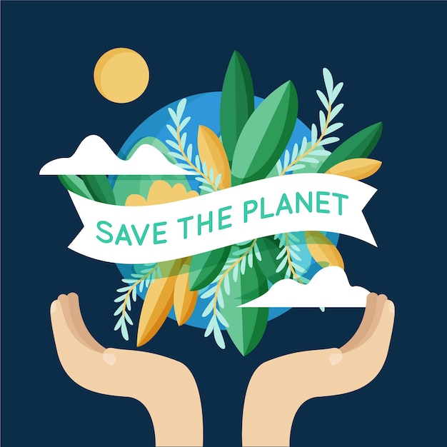 Save the planet concept