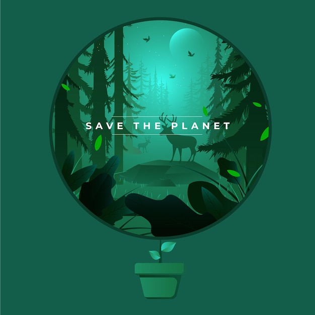 Save the planet concept