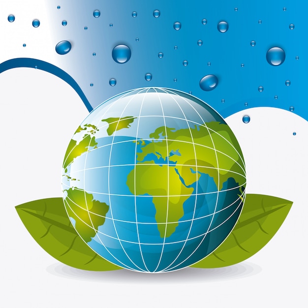 Free vector save water ecology