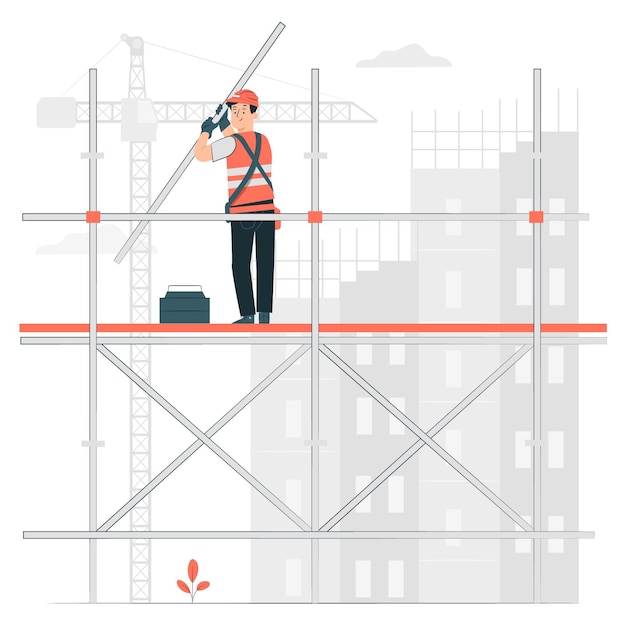 Free Vector scaffold concept illustration