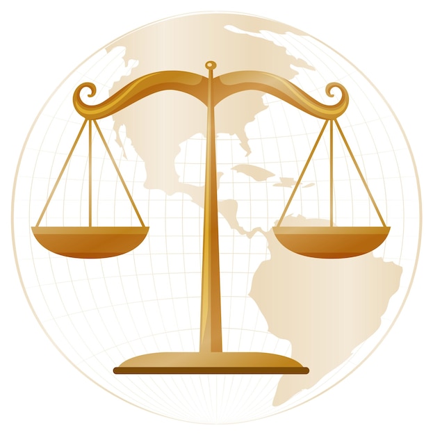 Free Vector the scales of justice symbol