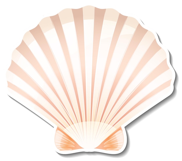 Free Vector scallop sticker on white