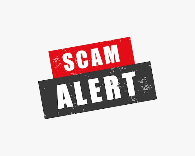 Free Vector scam alert alarm background for protection of your device