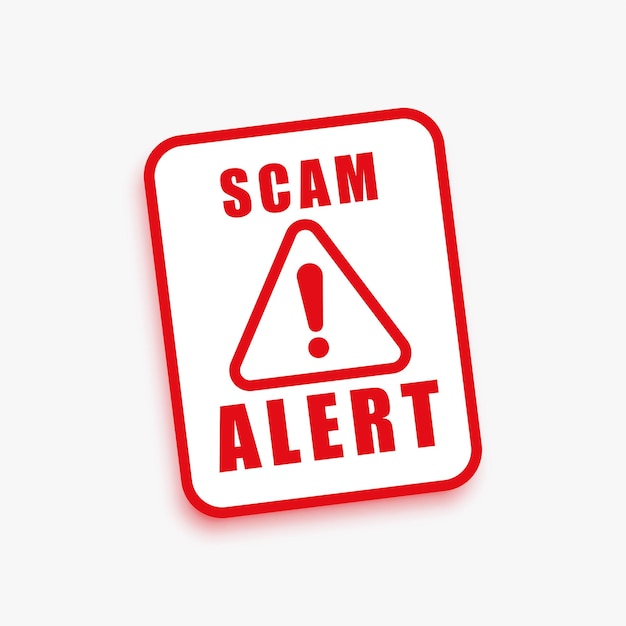 Free Vector scam alert warning background to keep you save from online scam