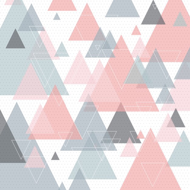 Scandinavian style abstract triangular art 