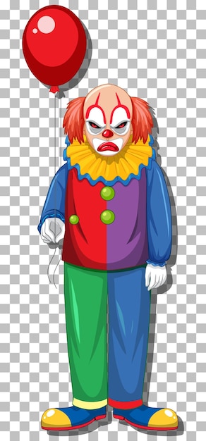 Free Vector scary clown cartoon character