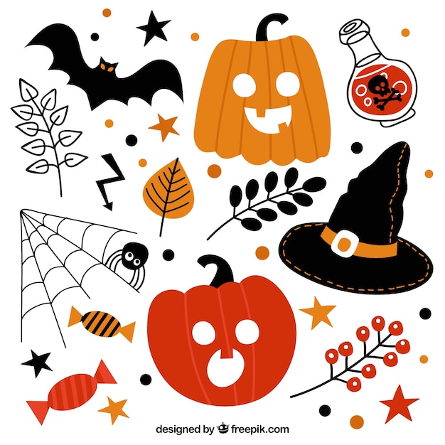 Scary elements to celebrate halloween