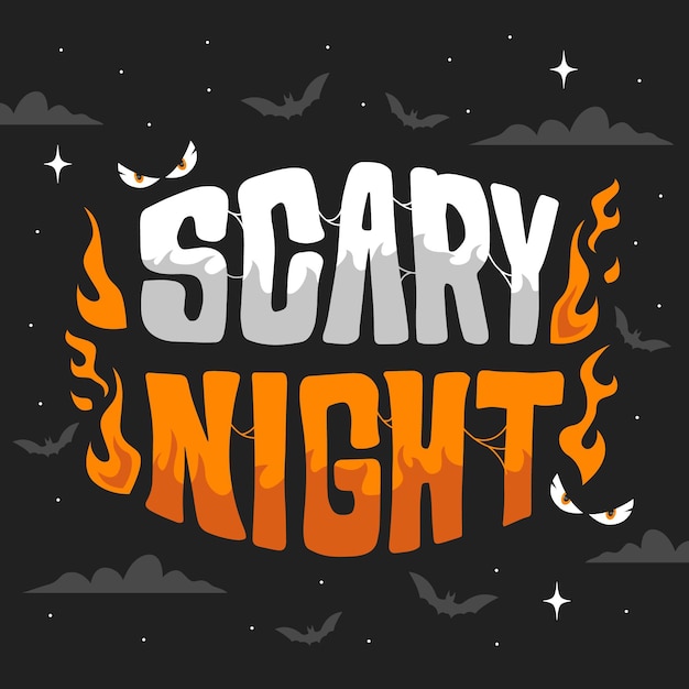 Scary night - lettering concept