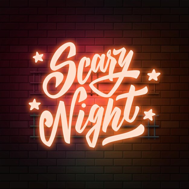 Scary night lettering