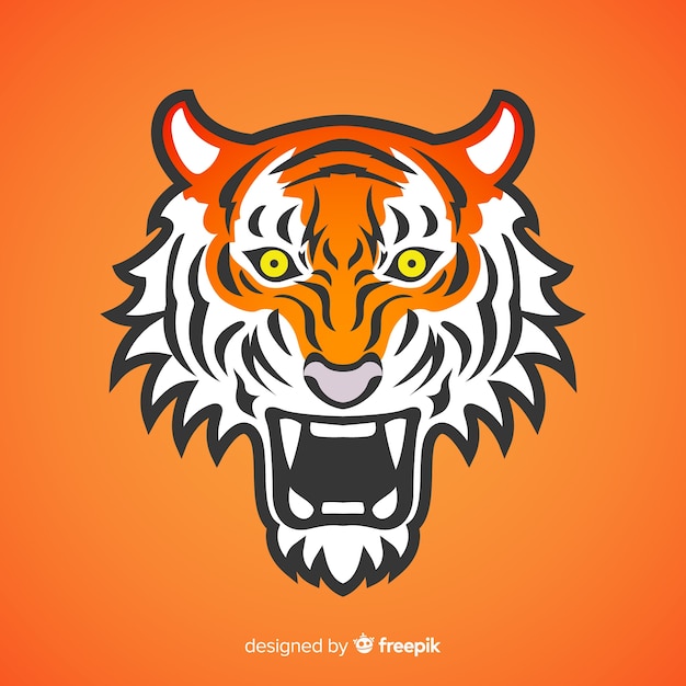 Scary tiger background