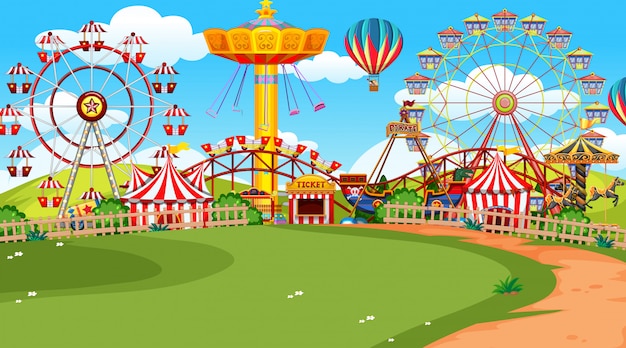 A scene of funfair