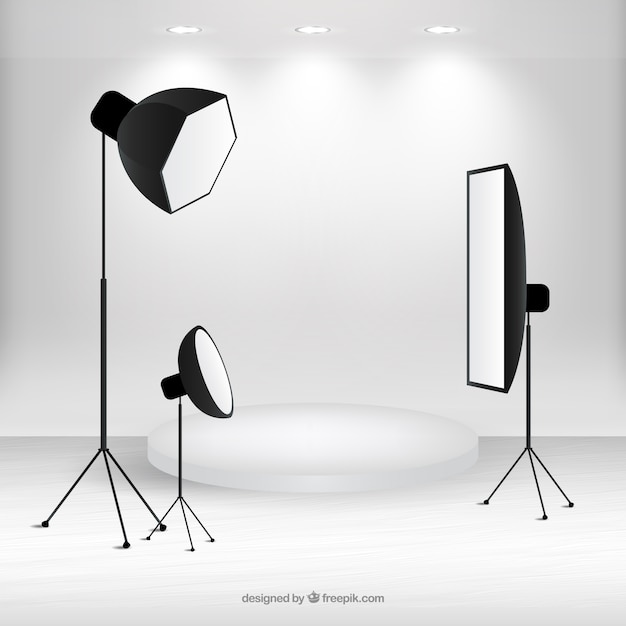 Scene with photography studio material