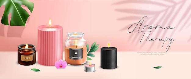 Free Vector scented candles poster