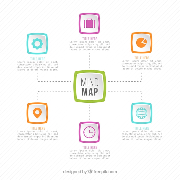 Scheme template with color icons