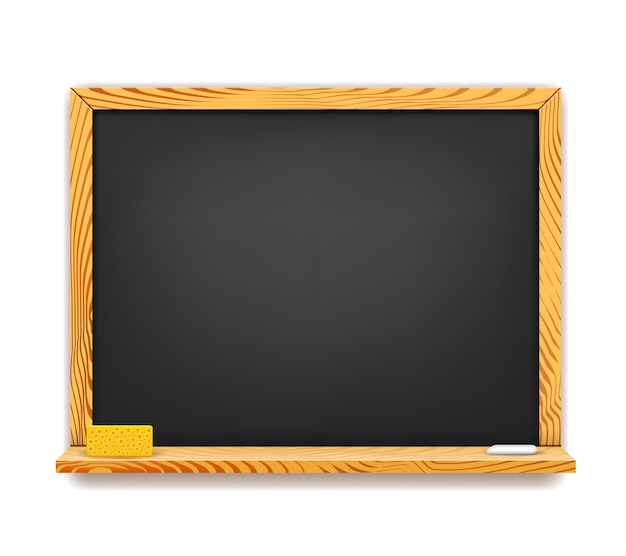 School blackboard with eraser