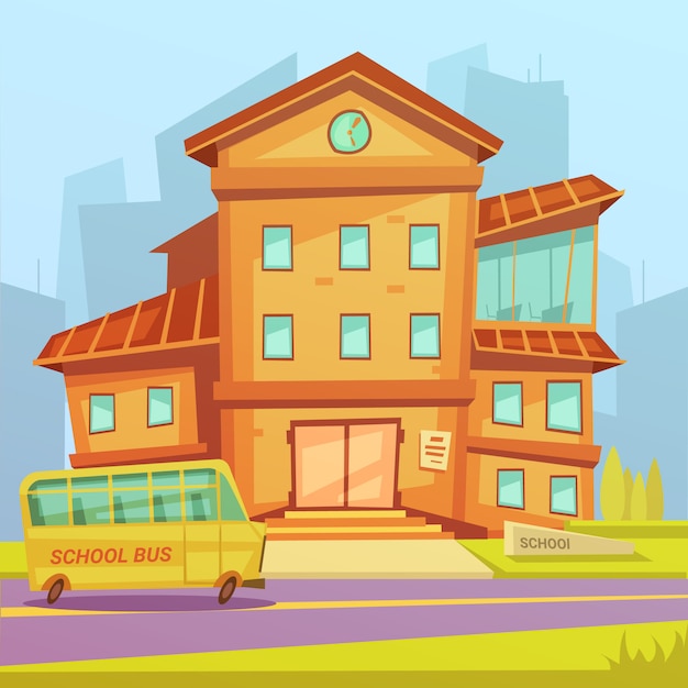 Free vector school building