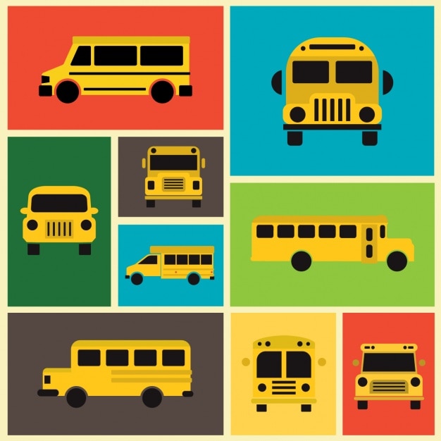 School bus designs collection