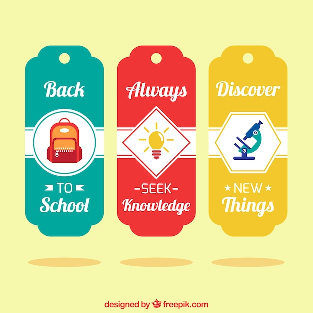 School labels set