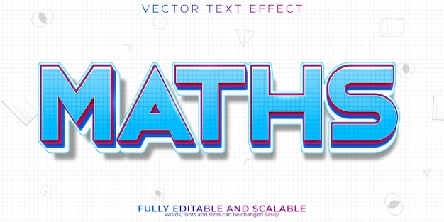 School text effect editable math and geometry text style