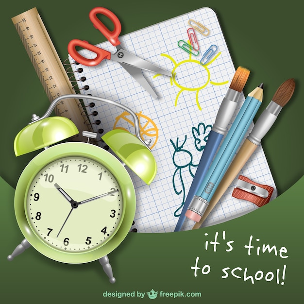 Free vector school time