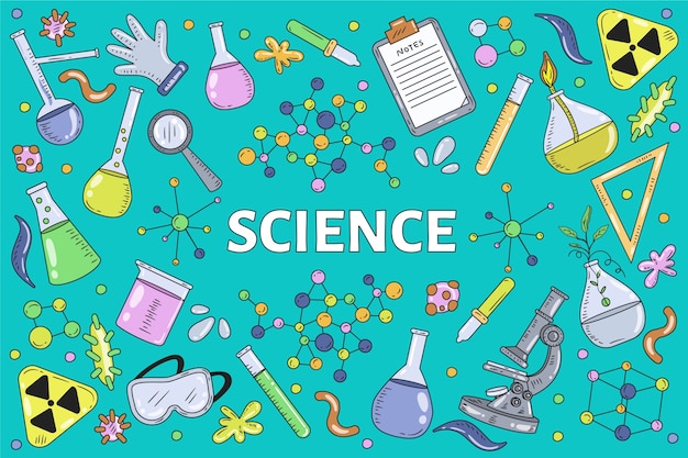 Free Vector science education background