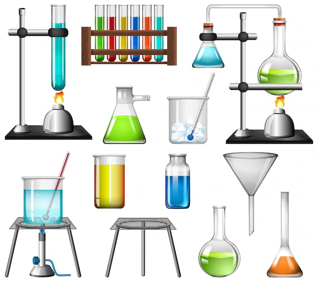 Free vector science equipments