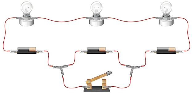 Free Vector science experiment of circuits