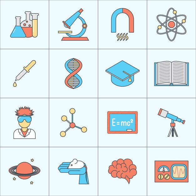 Science icons collection