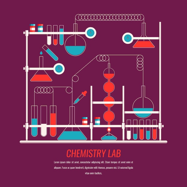 Science lab flat design