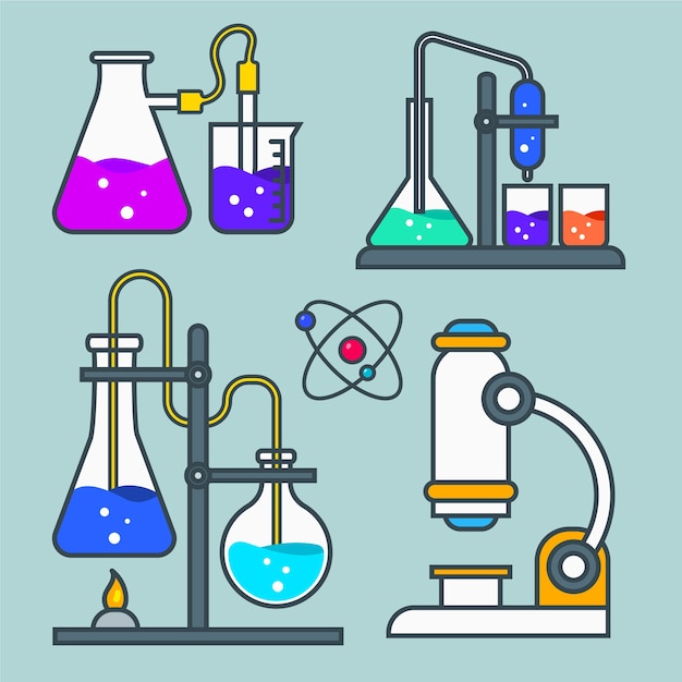 Science lab objects set