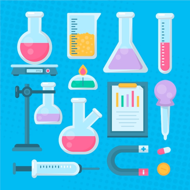 Science lab objects set