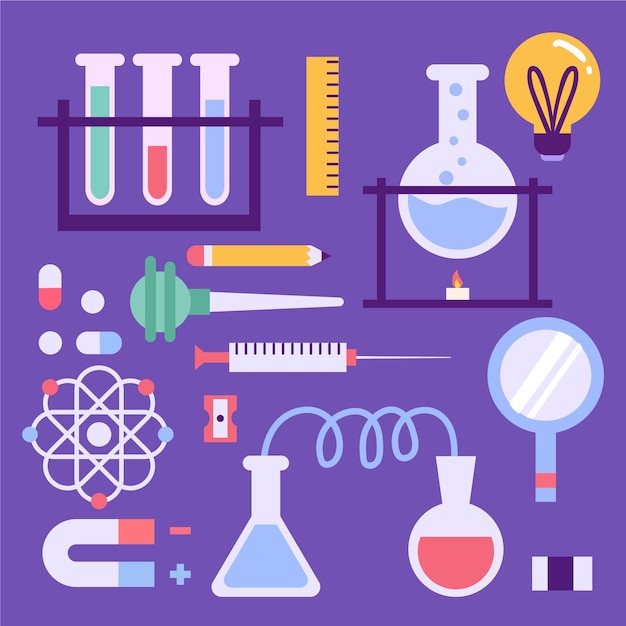 Free Vector science lab objects