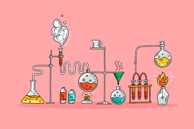 Science lab with objects