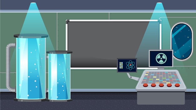 Free Vector science laboratory room for chemical experiments