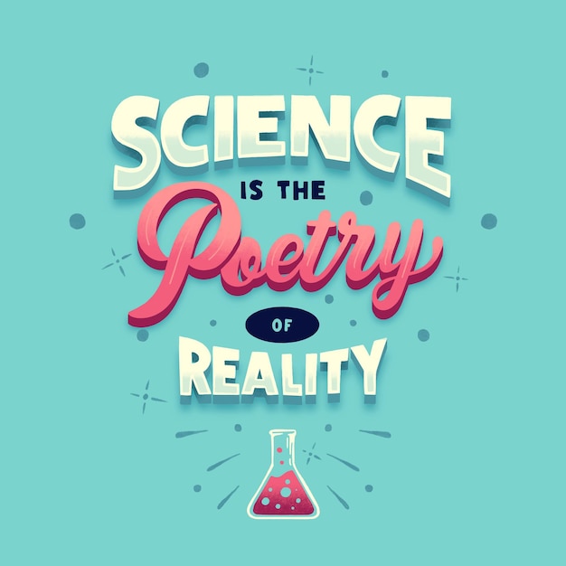 Science lettering quote