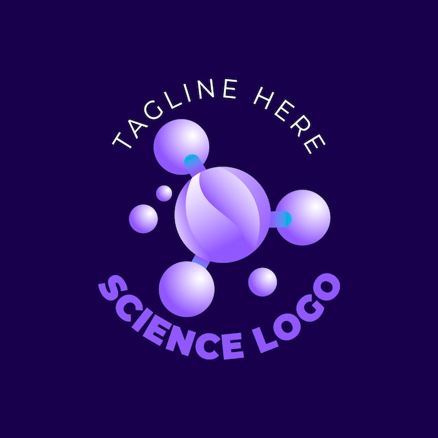 Free Vector science  logo design template