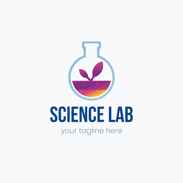 Free Vector science logo template design