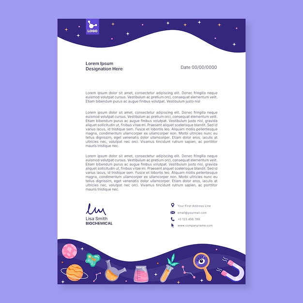 Science research letterhead template