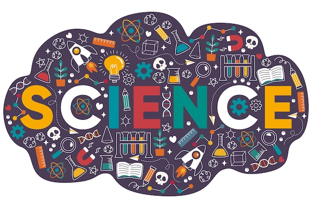 Free Vector science word concept