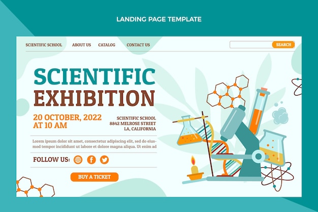 Scientific exhibition landing page