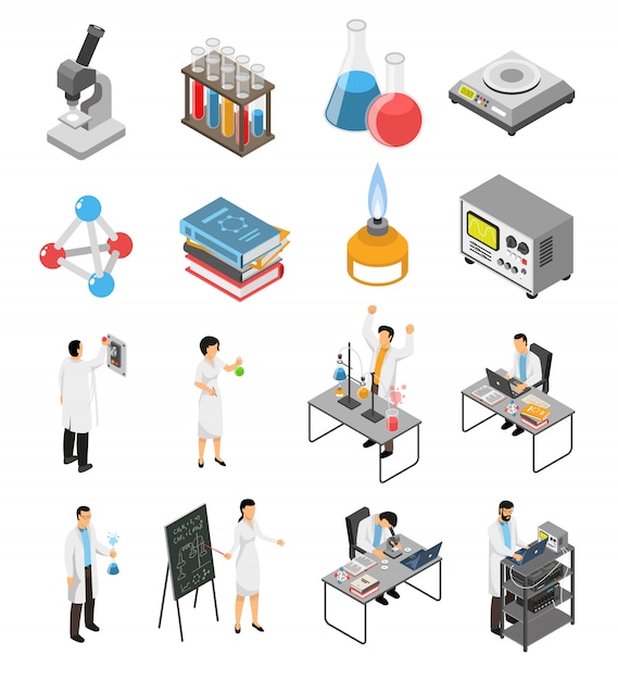 Scientific Laboratory Elements Set